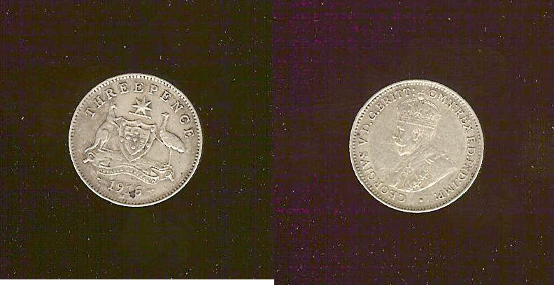 Australian 3 pence 1916 gEF
